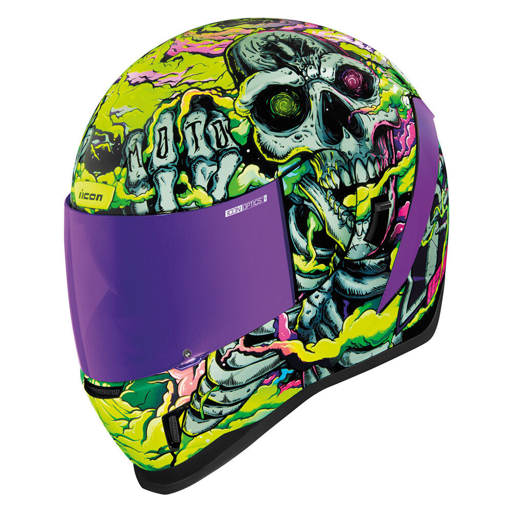 icon airmada spaztyk helmet purple ICON Airform Helmet - Hippy Dippy - Purple