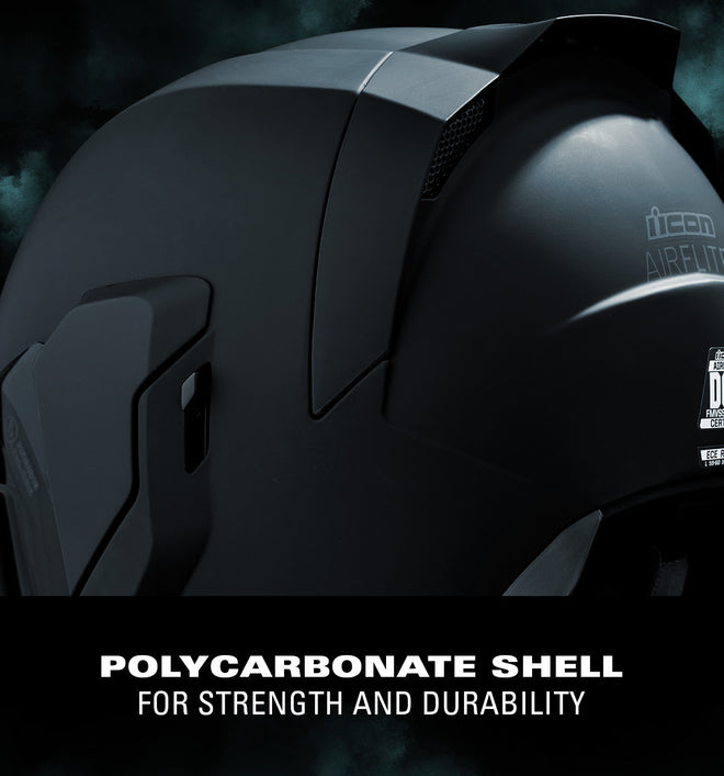 icon airflite rubatone black full-face helmet Icon Airflite Helmet - Dark - Rubatone