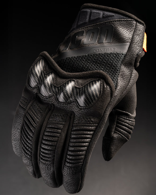 Icon Contra3 Gloves - Black