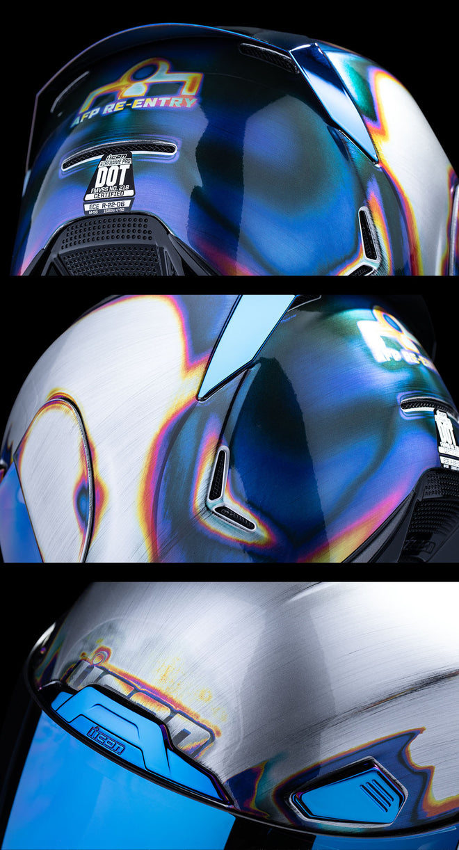 icon airframe street angel motorcycle helmet Icon Airframe Pro Helmet - Re-Entry - Silver