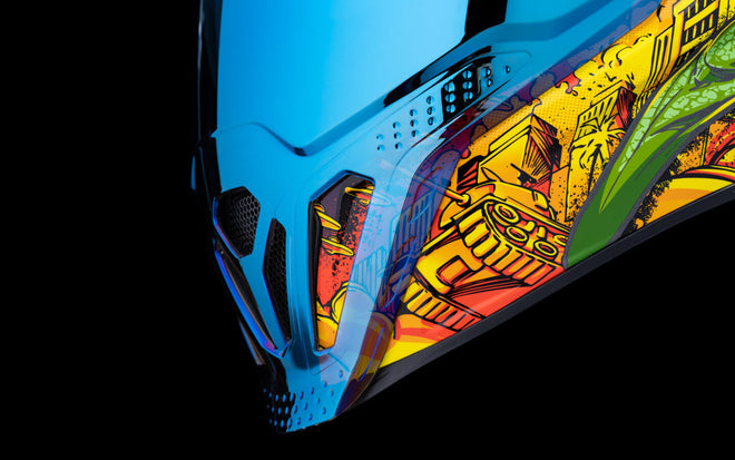 icon airflite helmet inky blue Icon Airflite Helmet - Bugoid Blitz - Blue