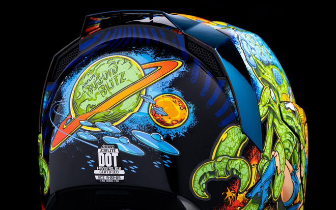 icon airflite helmet blue Icon Airflite Helmet - Bugoid Blitz - Blue