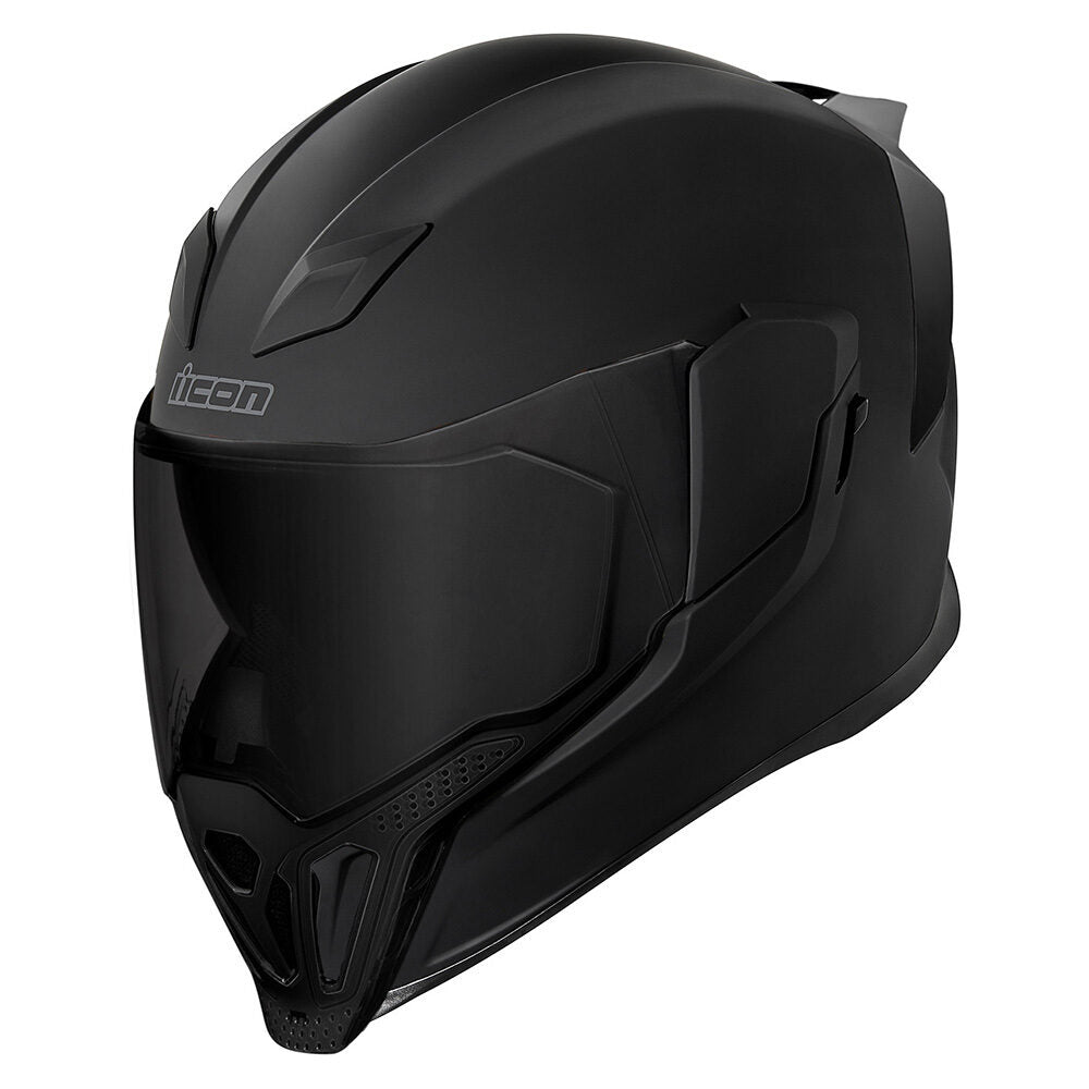 Icon Airflite Dark Motorcycle Helmet - Matt Black / 61-62cm
