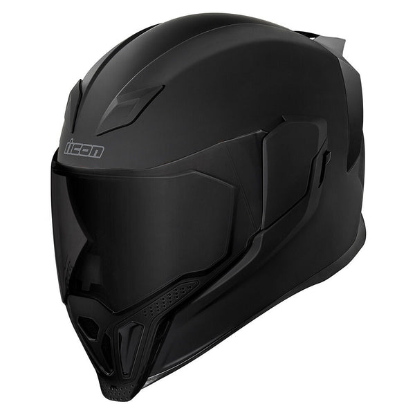 Icon Airflite Dark Motorcycle Helmet - Matt Black / 61-62cm
