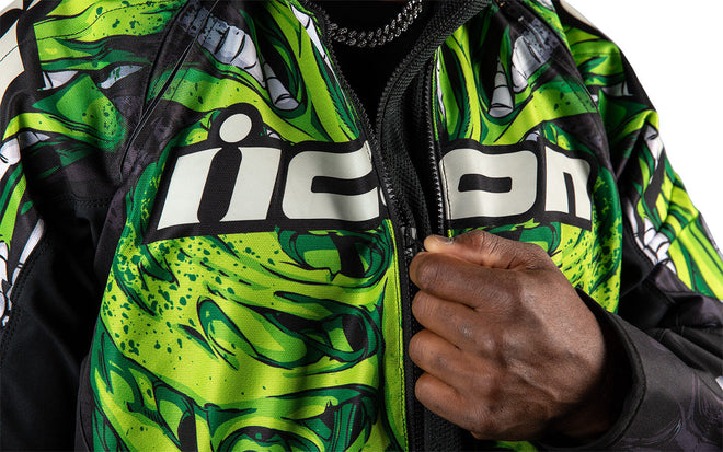 Icon Airform Manik'r Jacket Green Motorsport Freaks