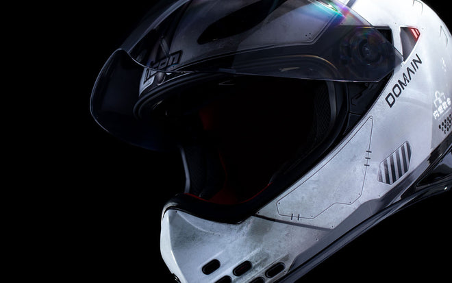 future motorcycle helmet Icon Domain Helmet - Future Proof - Gray
