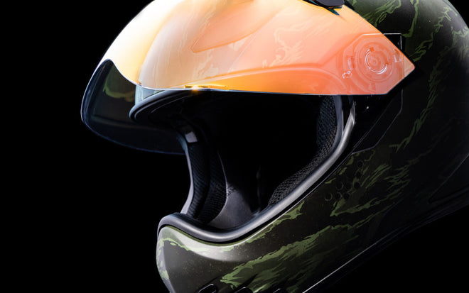 Icon Domain Helmet - Tiger's Blood - Green