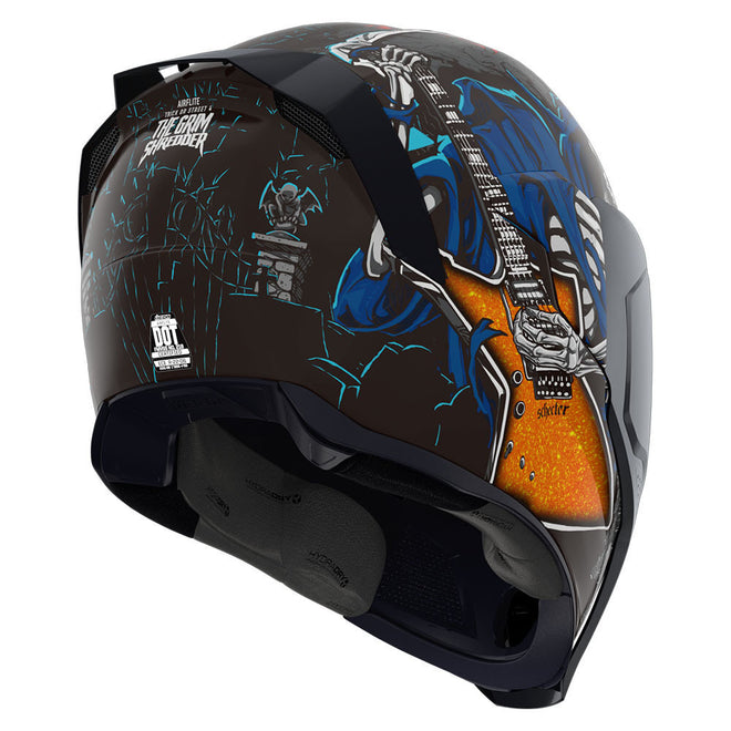 icon airflite helmet on rider side view Icon Airflite Helmet - Trick or Street 4 - Black
