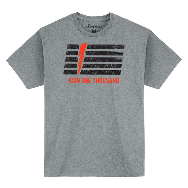 Icon Invasion Stripe T-Shirt - Gray