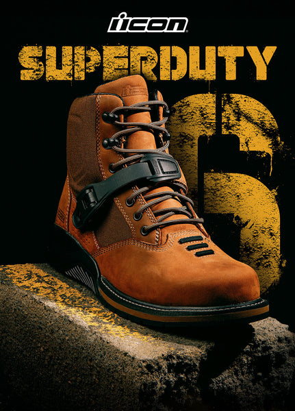 Icon Superduty6 Safety Toe Boots - Brown | Motorsport Freaks