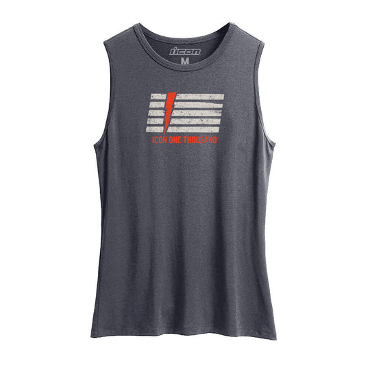 Icon Women's Invasion Stripe Tank Top - Antique Denim