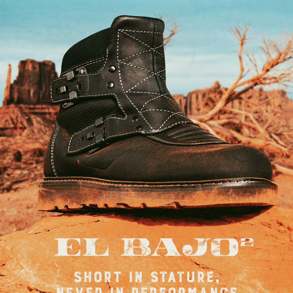 Leather Bottes Icon 1000 Icon 1000 ELSINORE Motorcycle Boots Black