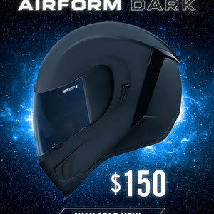 Icon Airform Dark Motorcycle Helmet with Visor