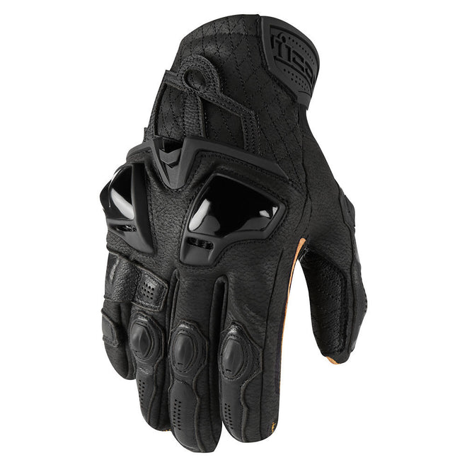 Icon Hypersport Short Gloves - Black | Motorsport Freaks