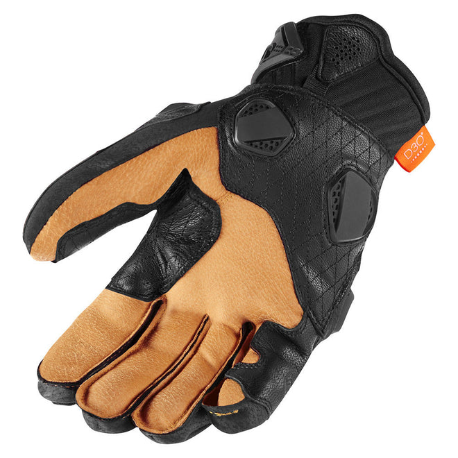 Icon Hypersport Short Gloves - Black | Motorsport Freaks