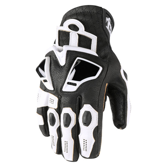 Icon Hypersport Short Gloves - White