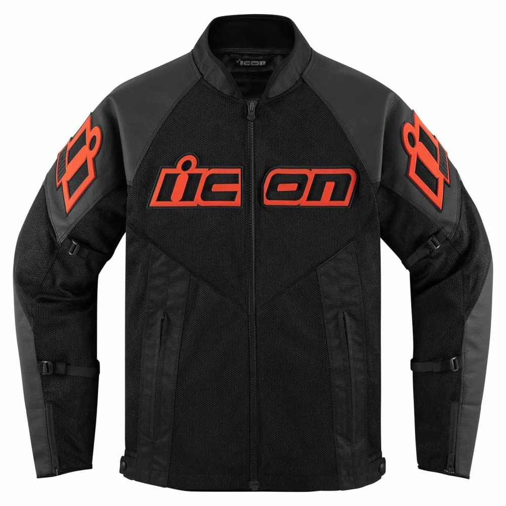 Icon Mesh AF Leather Jacket - Red | Motorsport Freaks
