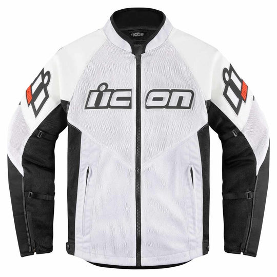 Icon Mesh AF Leather Jacket - White