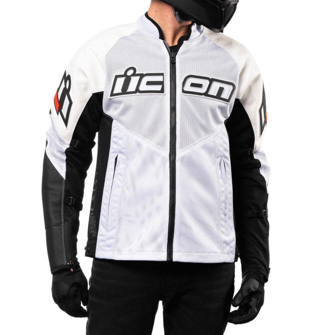 Icon Mesh AF Leather Jacket - White