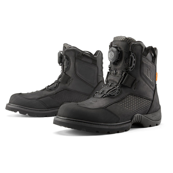 Icon Stormhawk Waterproof Motorcycle Boot - Black