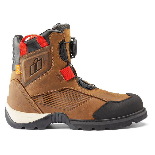 Icon Stormhawk Waterproof Motorcycle Boot - Brown