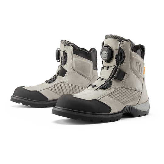 Icon Stormhawk Waterproof Motorcycle Boot - Gray