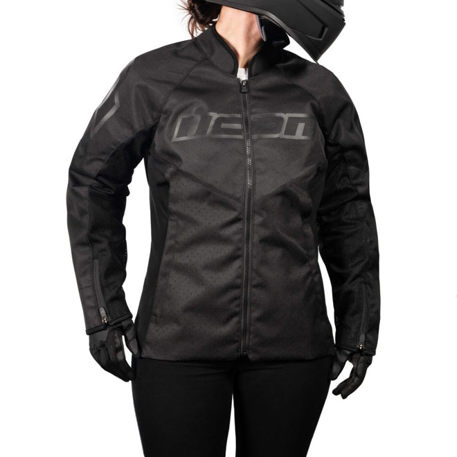 Icon Women's Hooligan CE Jacket Black Motorsport Freaks
